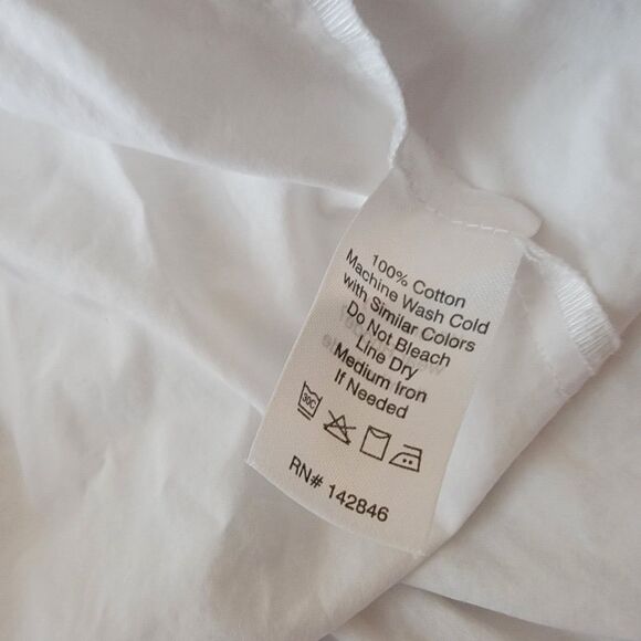 RHODE Dress Size Med White Nisha Puff-Sleeve Cotton Poplin Pockets Unlin… - Picture 7 of 16